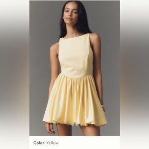 Maeve Boat-Neck Bubble mini dress